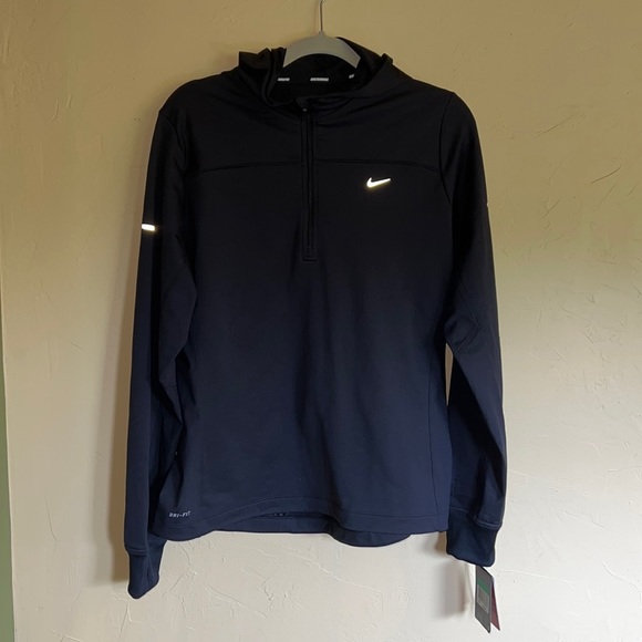 Nike Tops - Nike DriFit Quarter Zip Top Black Size XL